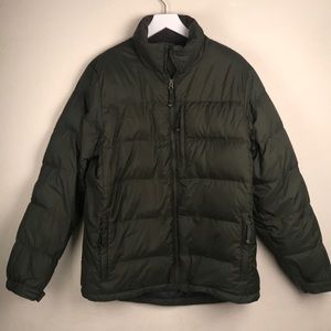 L.L. Bean Puffer Down Winter Coat Green Men’s Med